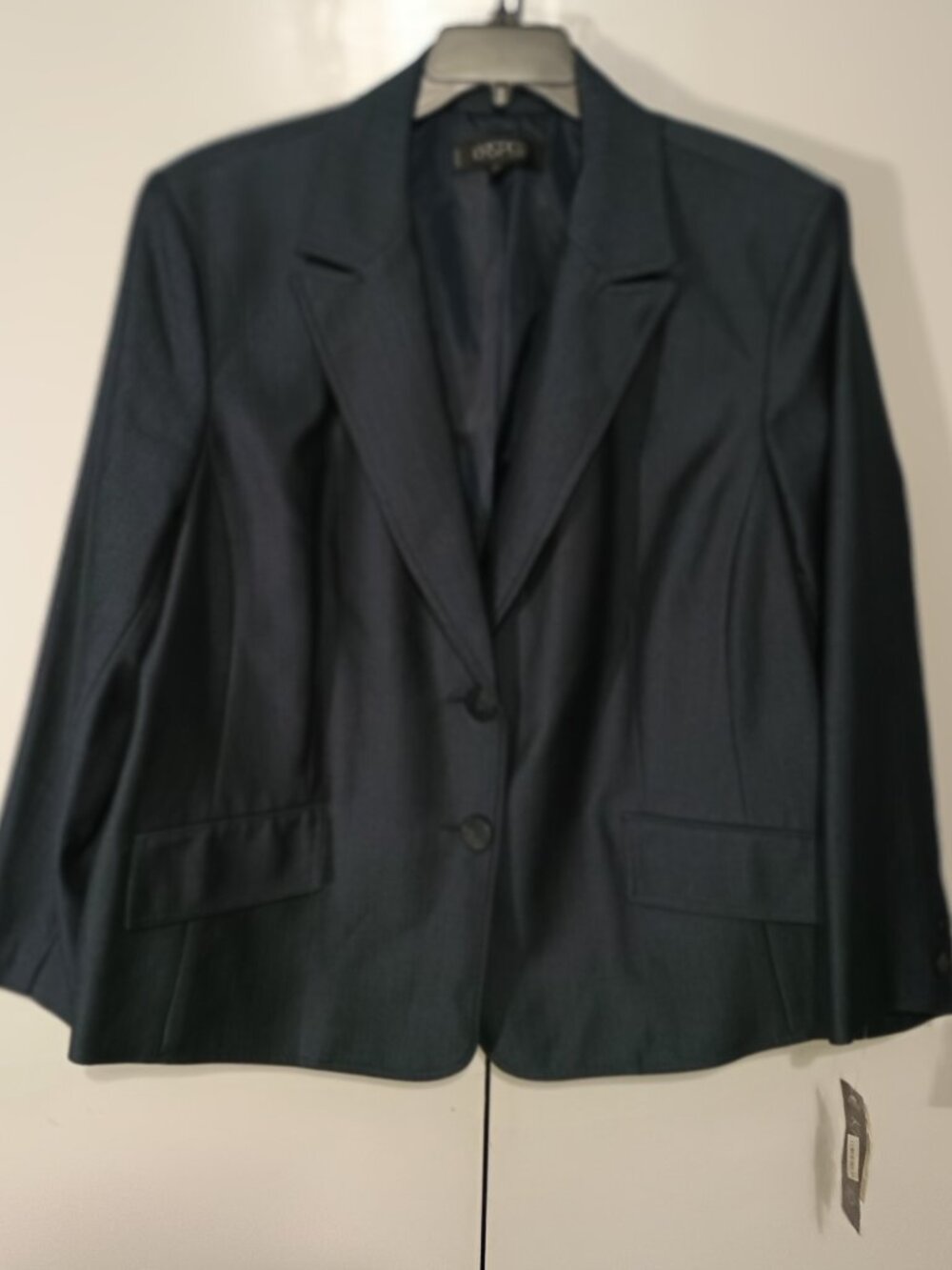 Kasper Woman 24W Navy Blue Two Button Tailored Blazer NWT Plus Size Career - Picture 2 of 11